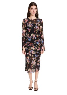 Amanda Uprichard Women's Collier Dress  Black Floral M