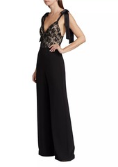 Amanda Uprichard Audrielle Lace Bow Jumpsuit