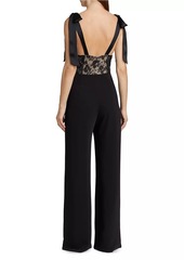 Amanda Uprichard Audrielle Lace Bow Jumpsuit