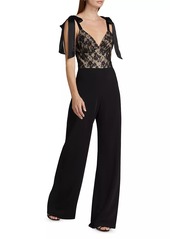 Amanda Uprichard Audrielle Lace Bow Jumpsuit