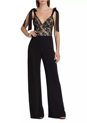 Amanda Uprichard Audrielle Lace Bow Jumpsuit