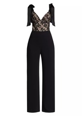 Amanda Uprichard Audrielle Lace Bow Jumpsuit