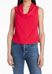 Amanda Uprichard Calista Sleeveless Blouse In Red