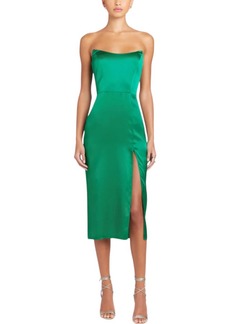 Amanda Uprichard Chamberlain Silk Dress In Green