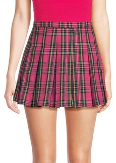 Amanda Uprichard Dixon Plaid Pleated Mini Skort