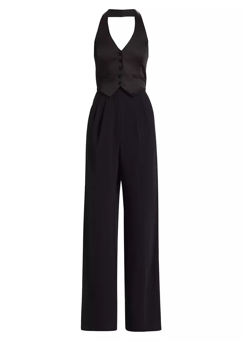 Amanda Uprichard Isadore Tailored Halterneck Jumpsuit