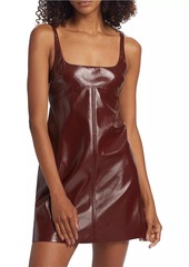 Amanda Uprichard Krisa Faux Patent Leather Minidress