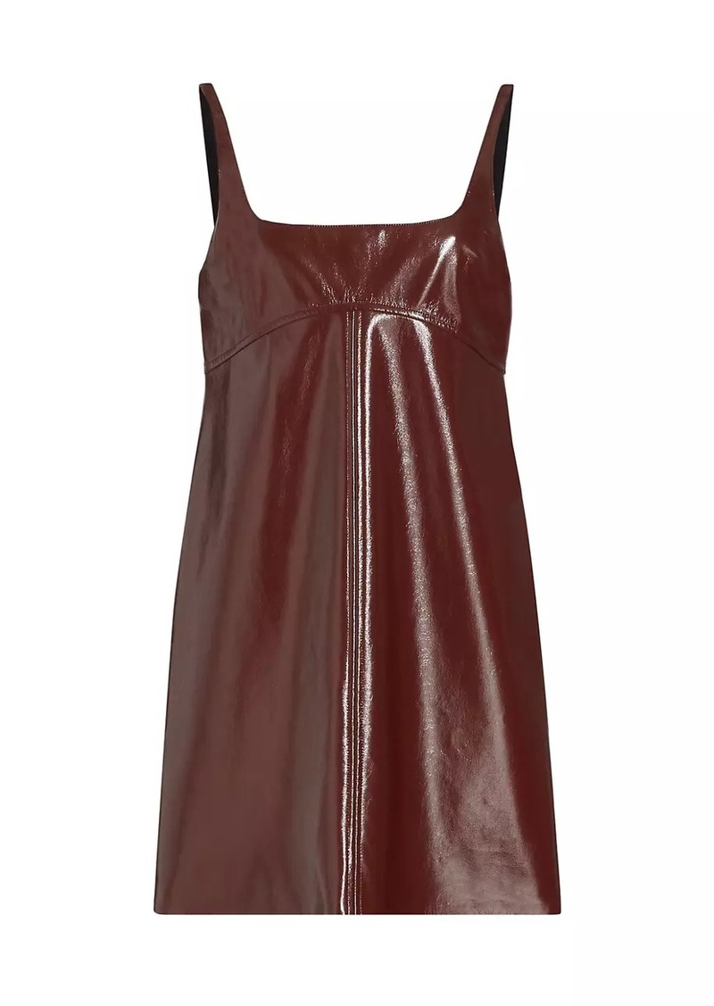 Amanda Uprichard Krisa Faux Patent Leather Minidress