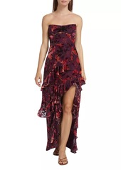 Amanda Uprichard Magnolia Floral Ruffled Maxi Dress