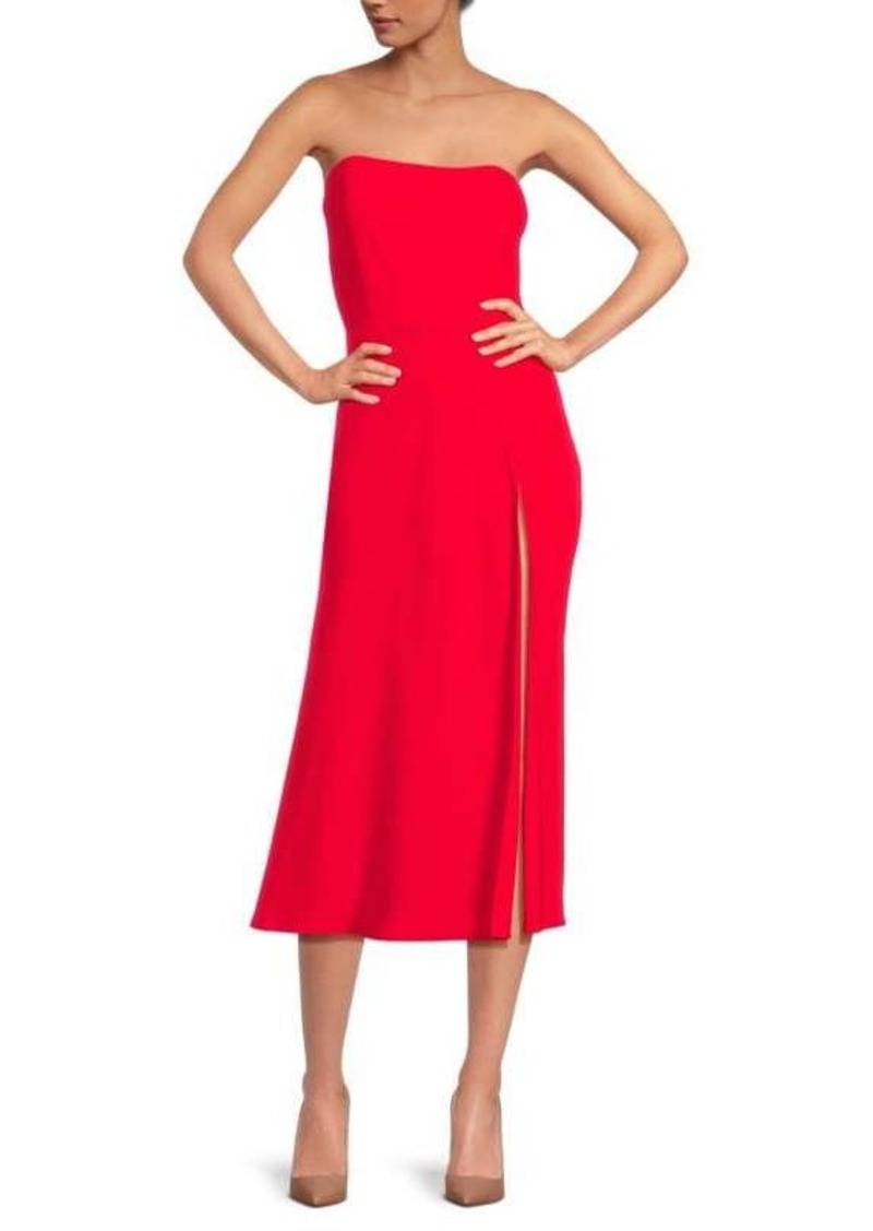 Amanda Uprichard Mandy Strapless Midi Sheath Dress