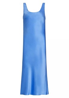 Amanda Uprichard Sydney Satin Bias Midi-Dress