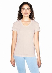 American Apparel Women's Tri-Blend Slim Fit Crewneck Short Sleeve Track T-Shirt tri-Oatmeal