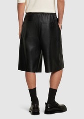 AMI Adc Leather Shorts