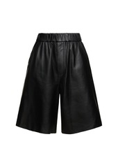 AMI Adc Leather Shorts