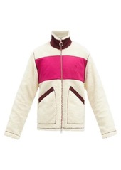 Ami - Ami De Caur Organic-cotton Blend Fleece Jacket - Mens - Cream Multi