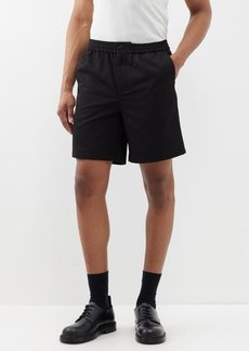 Ami - Cotton-gabardine Shorts - Mens - Black