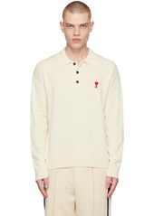 AMI Paris Beige Ami de Caur Polo