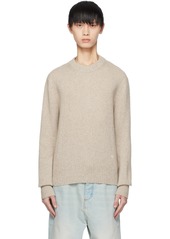 AMI Paris Beige Ami de Caur Sweater