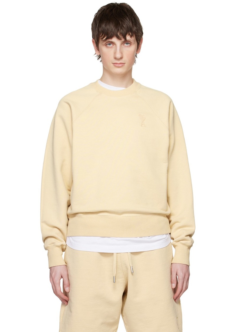 AMI Paris Beige Ami de Caur Sweatshirt