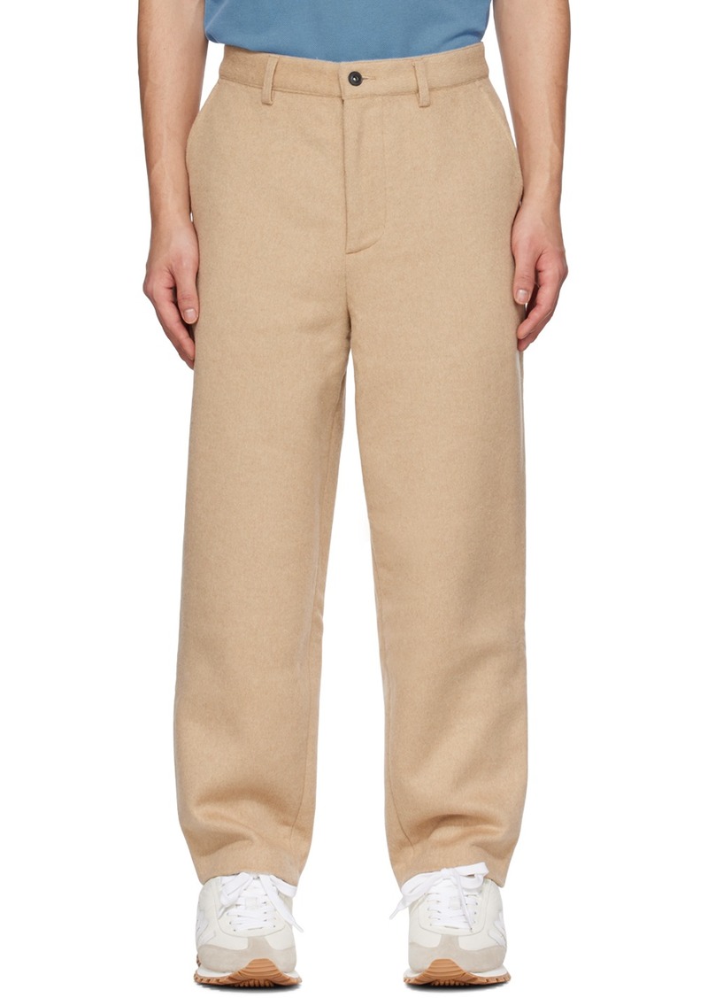 AMI Paris Beige Puma Edition Trousers