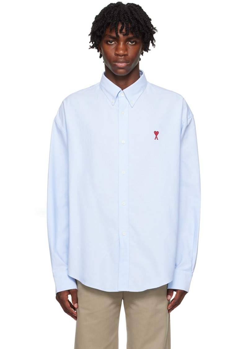 AMI Paris Blue Ami De Caur Shirt