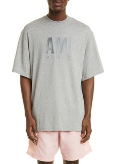 AMI Alexandre Mattiussi Men's Ami Paris Stripe Cotton French Terry T-Shirt in Blue Stripe at Nordstrom