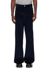 AMI Paris Navy Baggy-Fit Trousers
