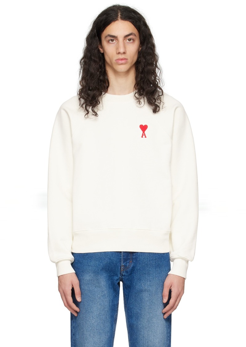 AMI Paris Off-White Ami de Caur Sweatshirt