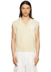 AMI Paris Off-White Ami De Caur Vest