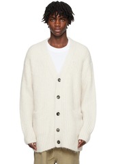 AMI Paris Off-White Chunky Cardigan