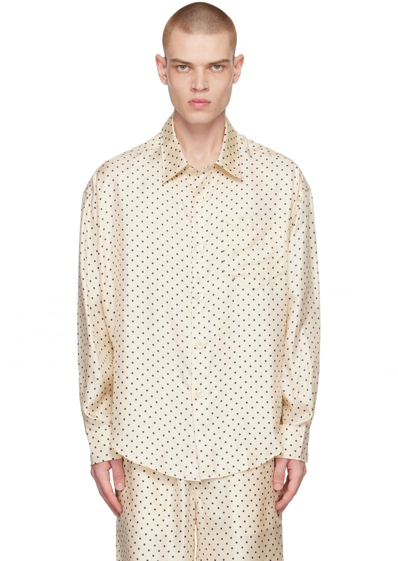 AMI Paris Off-White Polka Dot Shirt