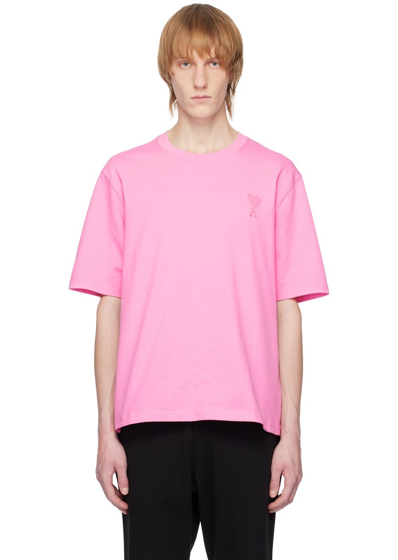 AMI Paris Pink Ami De Caur T-Shirt