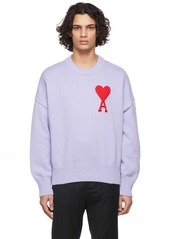 AMI Paris Purple Ami De Caur Sweater