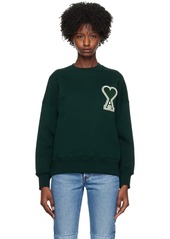AMI Paris SSENSE Exclusive Green Ami de Caur Sweatshirt