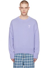 AMI Paris SSENSE Exclusive Purple Ami de Caur Sweater