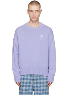 AMI Paris SSENSE Exclusive Purple Ami de Caur Sweater