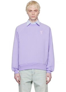 AMI Paris SSENSE Exclusive Purple Ami de Caur Sweatshirt