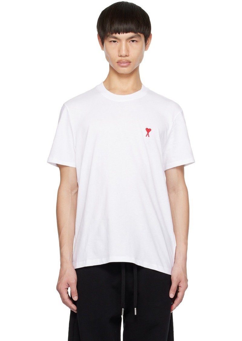 AMI Paris White Ami De Caur T-Shirt