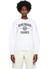 AMI Paris White 'Ami Paris France' Sweatshirt