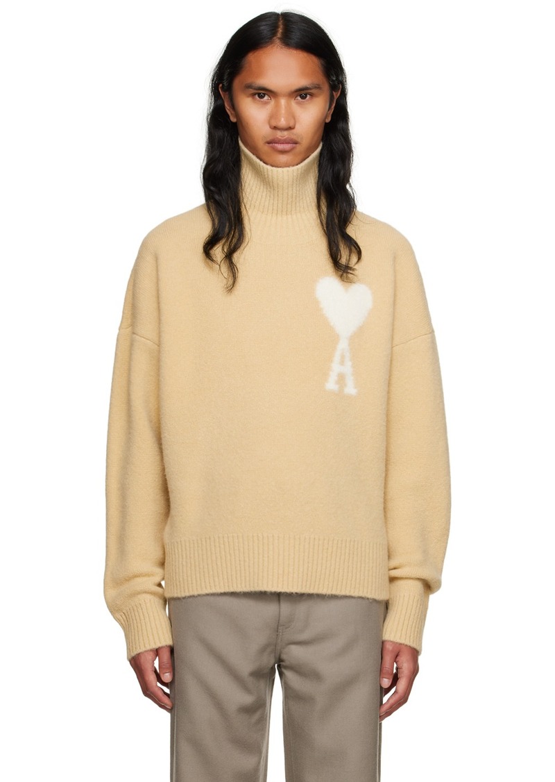 AMI Paris Yellow Ami de Caur Cloud Turtleneck