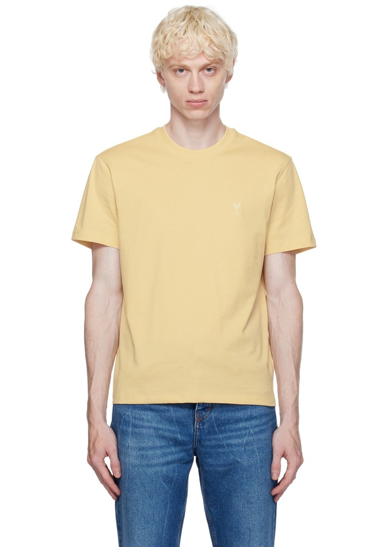 AMI Paris Yellow Ami de Caur T-Shirt