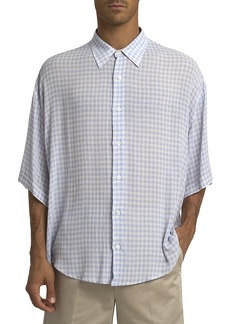 Ami Checked Relaxed Short Sleeve Shirt