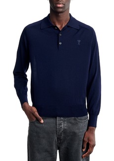 Ami Classic Ami De Coeur Regular Fit Wool Polo Shirt