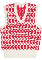 Ami de Coeur argyle vest