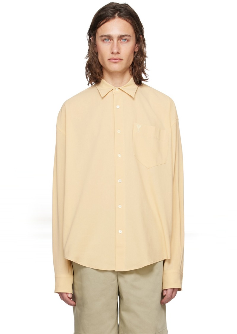 AMI Paris Beige Ami De Caur Boxy Shirt