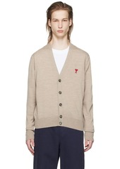 AMI Paris Beige Ami de Caur Cardigan