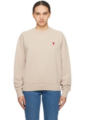 AMI Paris Beige Ami de Caur Sweatshirt