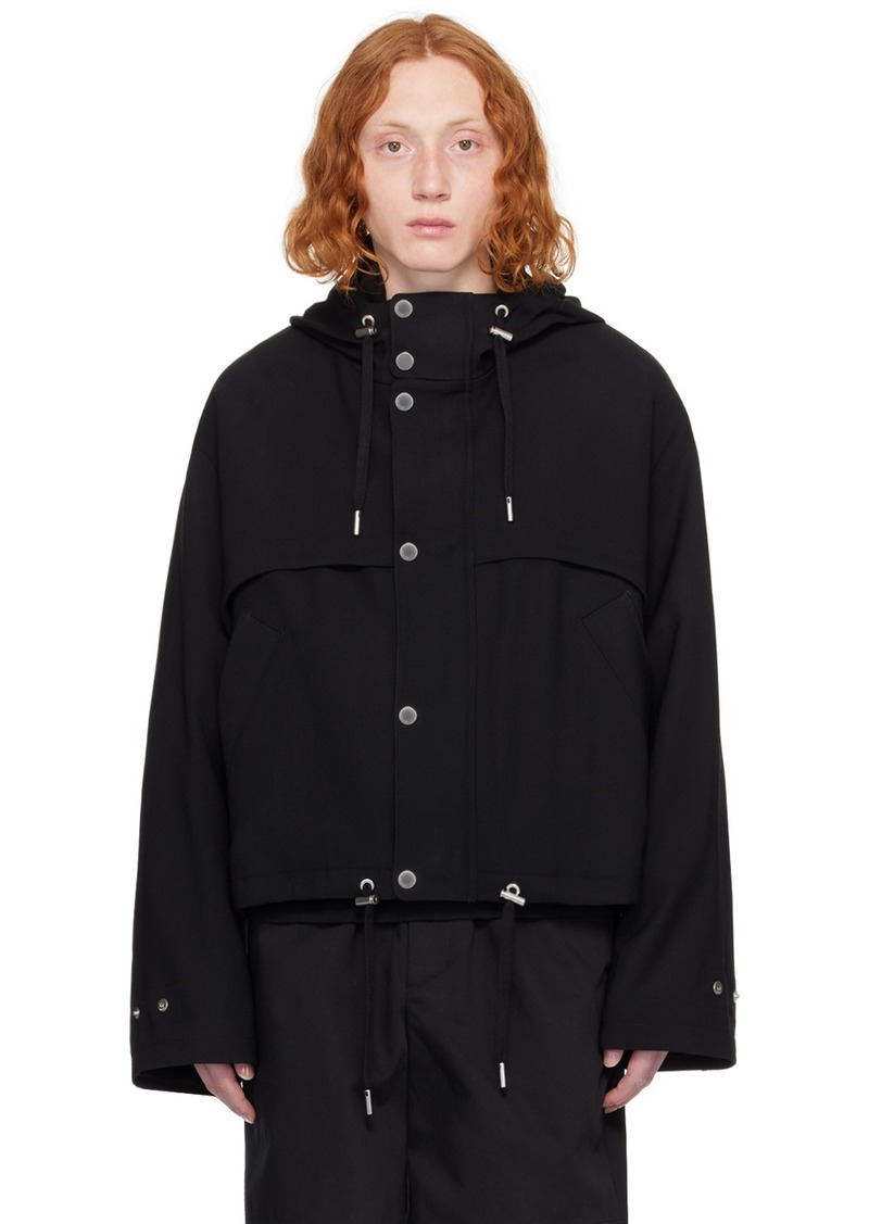 AMI Paris Black Drawstring Jacket