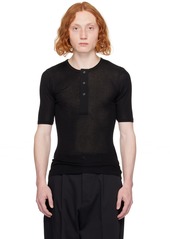 AMI Paris Black Three-Button Tank Top