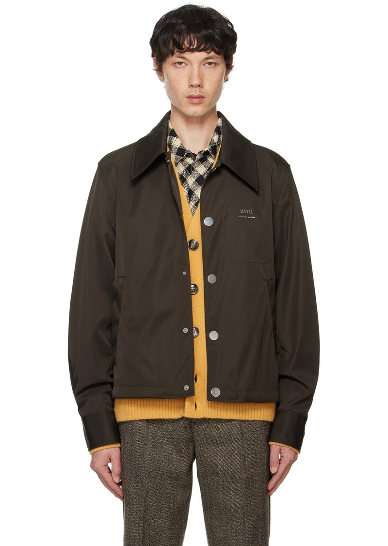 AMI Paris Brown 'Ami Alexandre Mattiussi' Buttoned Jacket